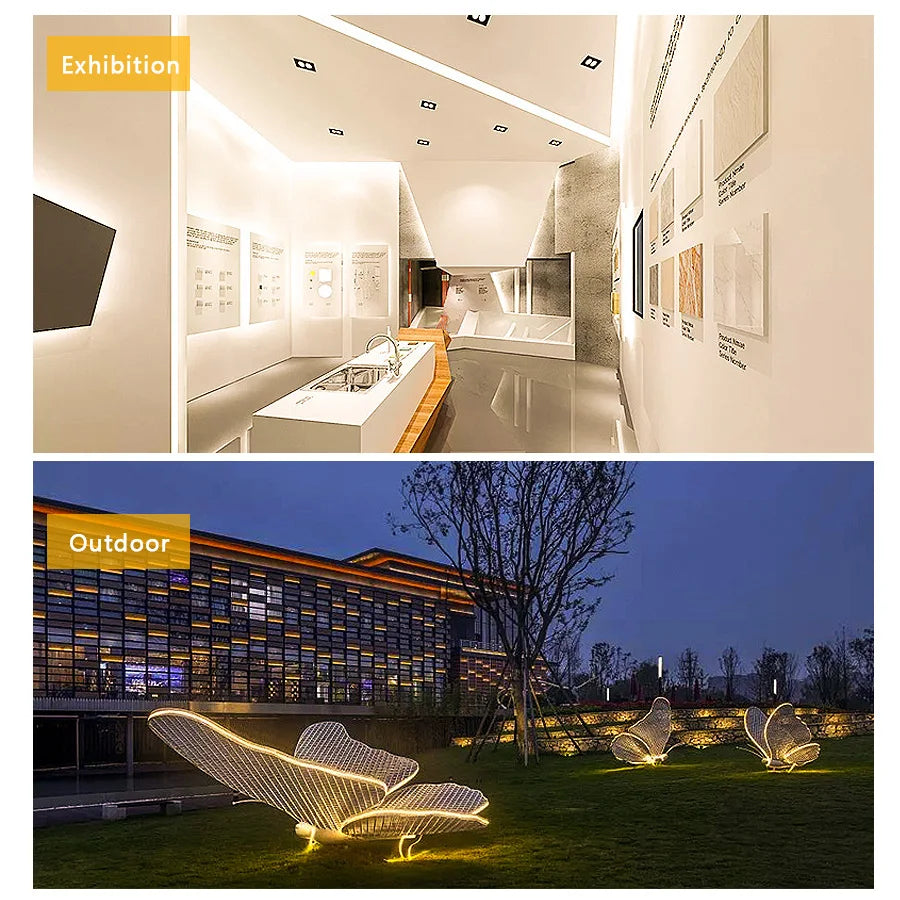 LED Strip Light 220V Waterproof Led strip High Brightness 5050 Flexible Kitchen Outdoor Garden Led Lights With Power Plug 1M-25M
