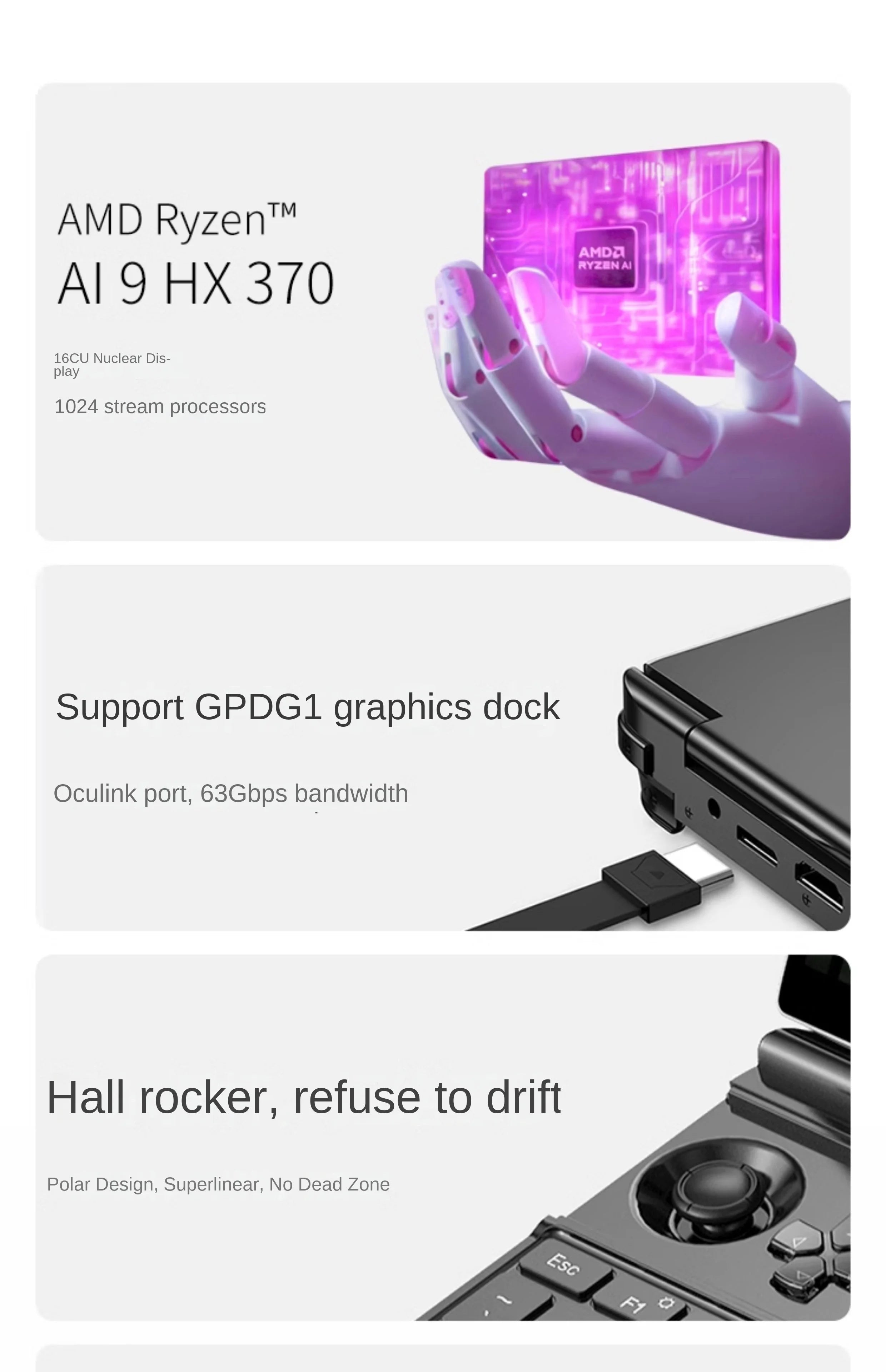 2025 New GPD Winmax2 High-Performance Handheld Mini Portable Computer AMDAI9hx370U Handheld Steam Game Console Mini Laptop