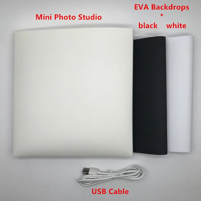 Portable Mini Photo Studio Box Photography Backdrop Built-in LED Light Photo Box fold  Photo Studio  Soft Box