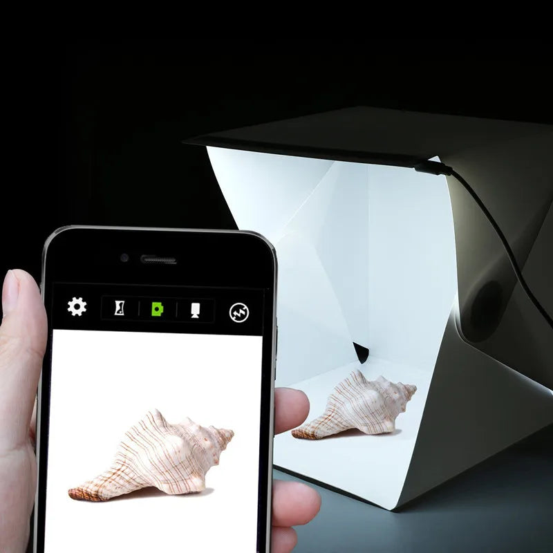 Portable Mini Photo Studio Box Photography Backdrop Built-in LED Light Photo Box fold  Photo Studio  Soft Box