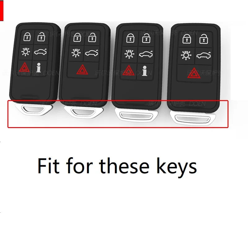Car Key FOB Cover Case For Volvo V40 V60 S40 S60 S80 V50 V70 XC60 XC70 XC90 S90 S80L S60L With key chain holder and key ring