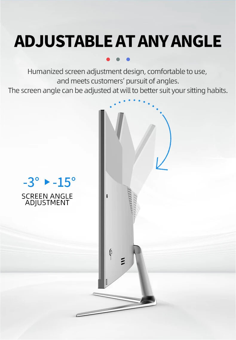 24" Core All-in-One PC Intel I5 5200u Monoblock Computadora 8GB RAM 256GB SSD OEM AIO Computer All in One PC With UPS Battery