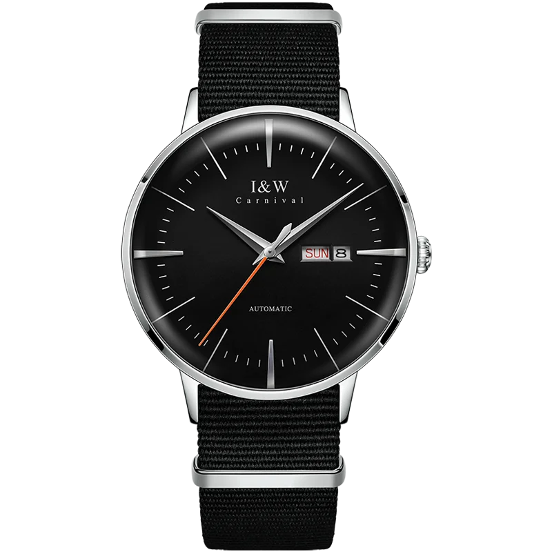 Fashion Men's Watches MIYOTA 8215 Watch Luxury brand CARNIVAL Automatic Mechanical Wristwatch Sapphire Double Calendar Men Watch