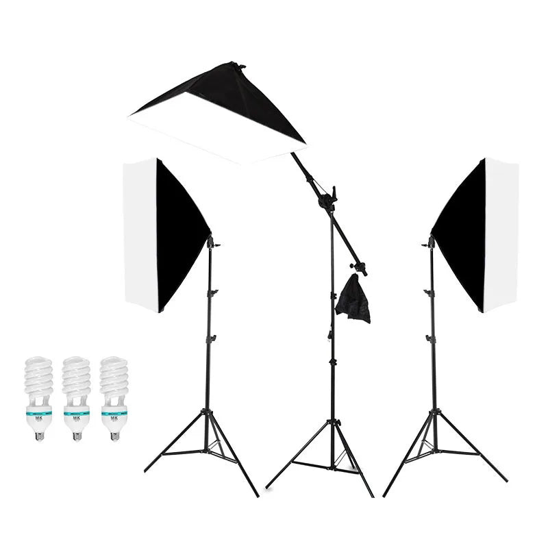 Yiscaxia 3Pack 200W Softbox Photography Lighting Kit Professional Studio Equipment for Portrait Product Shooting