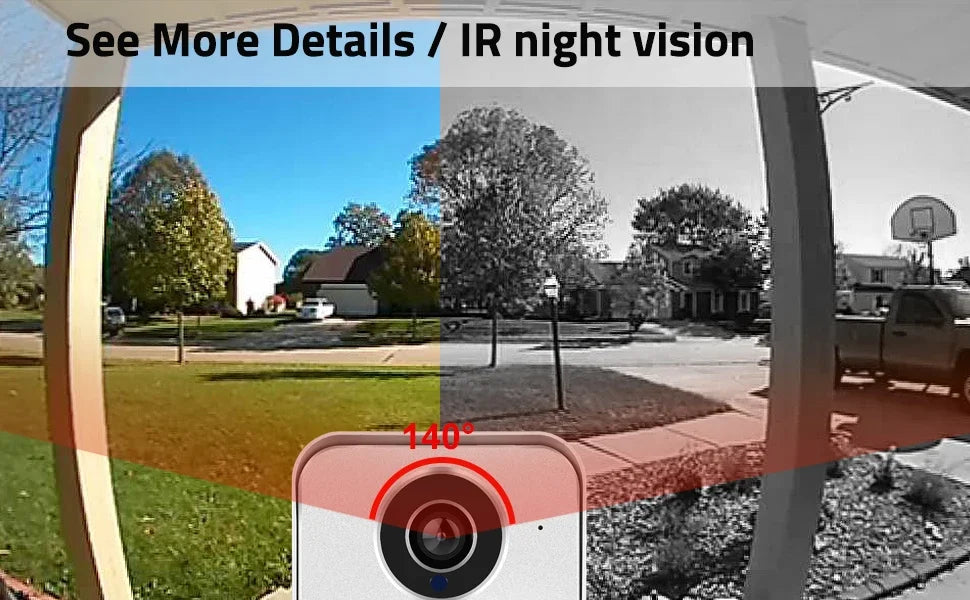 Visual Video Doorbell 2.4G WiFi Tuya Smart Home Outdoor Wireless Intelligent Intercom Night Vision Camera Waterproof Ring Bell