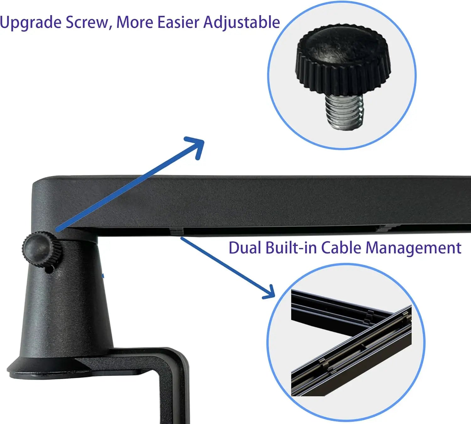Prizmora AS17  Professional Aluminum Low Profile Heavy Duty Mic Arm Microphone Boom Arm Stand for Podcasting Gaming Streaming