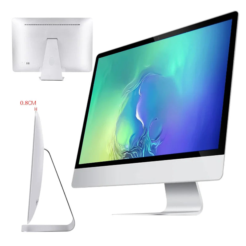 23.6" Core I3 I5 I7 AIO Desktop Monoblock Gaming Barebone All in One PC Frameless Cheap LCD Display DDR3 RAM for Industrial Use