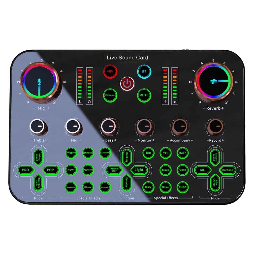 K600 Professional Audio Interface USB Live Broadcast Recording Sound Card for Recording Music Studio Equipment