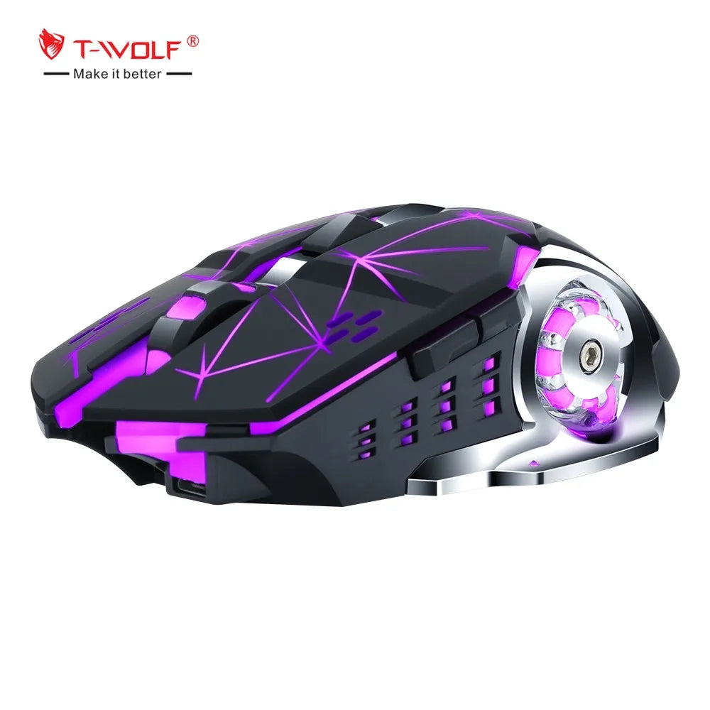 Mouse Q13 Gaming Wireless Optical Mouse Rechargeable 2.4GHz USB Mice 6D Optical LED Mouse Light for Gamer PC Computer Laptop