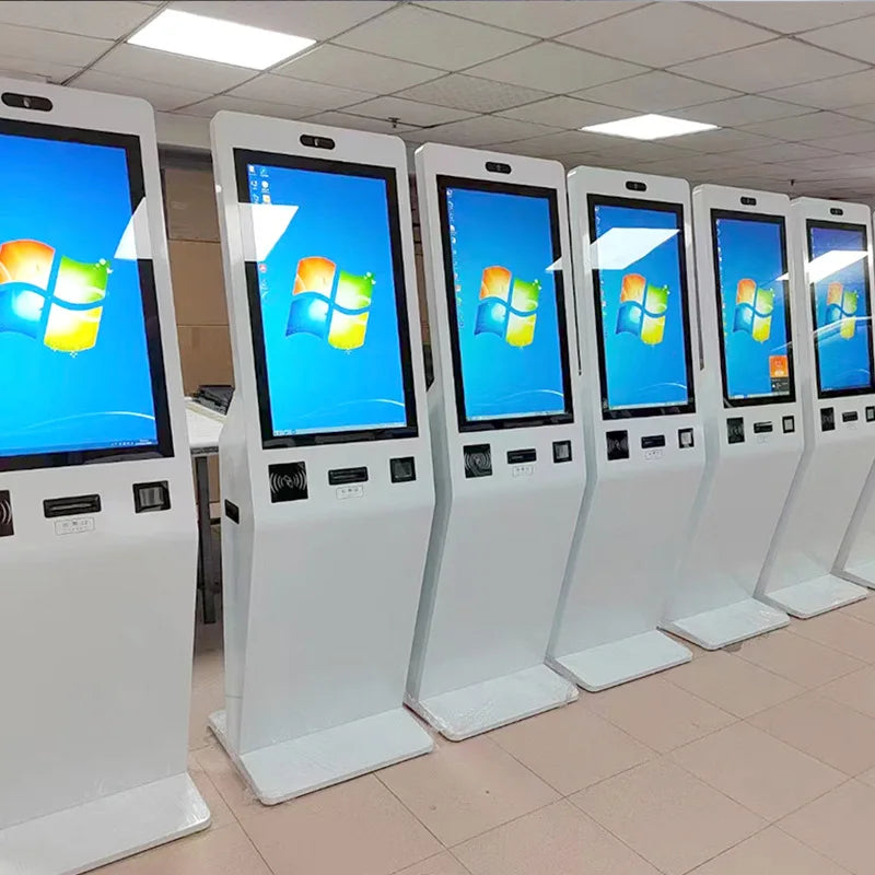Factory Price 32 55 Inch Touch Screen All-in-One PC Kiosk New Interactive Floor Standing LCD Panel Serial Digital Information