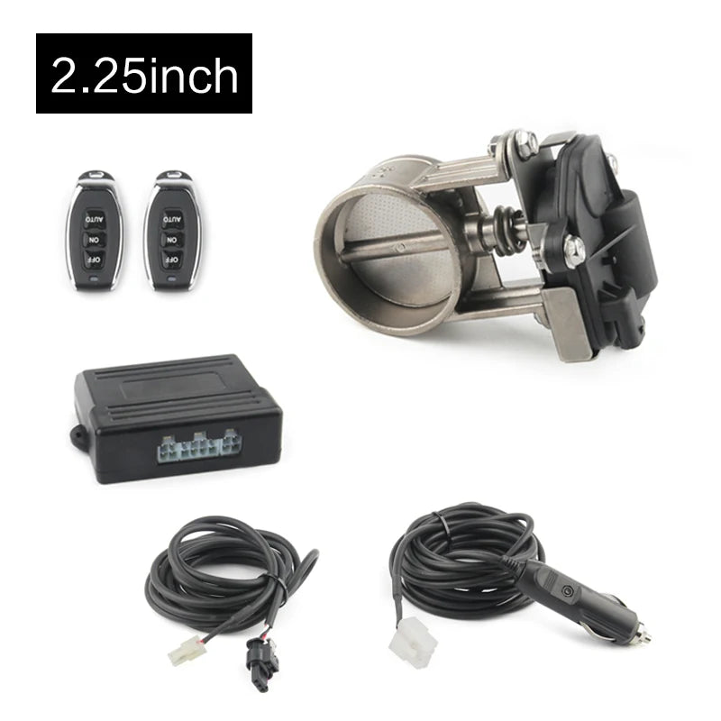Stainless Steel Electric Exhaust Valve  2” 2.25” 2.5” 2.75” 3”  With Fine-tunable Remote Control Electronic Switch Kit