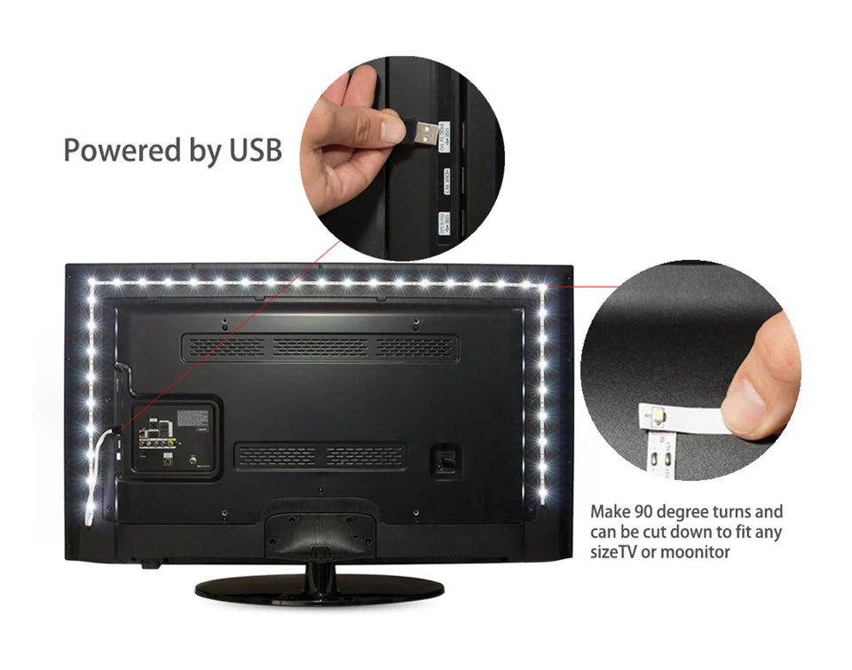 LED Strip Light 2835 5050 USB Bluetooth Flexible Lamp Tape 3key Sound Sensor RGB Ribbon 1M 2M 3M 4M DC5V Decoration TV BackLight