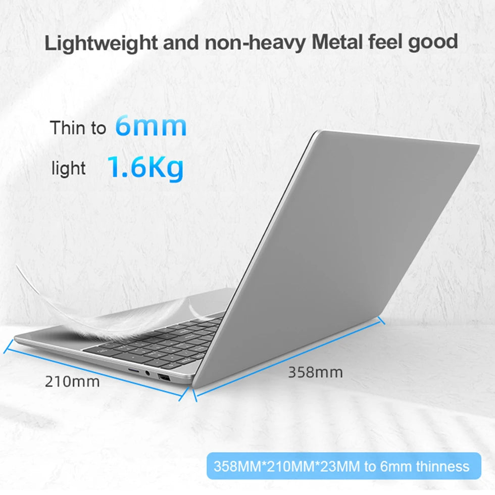 15.6 Inch N5095 Laptop Lightweight Portable Business Entertainment 16G 32G Office Laptop