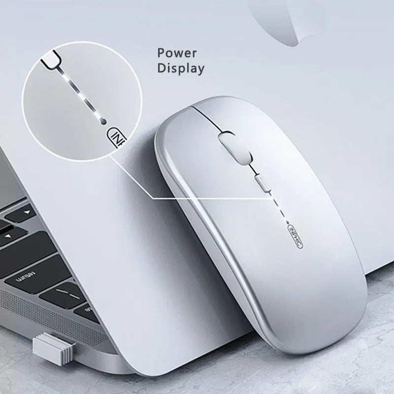 Wireless Mouse Rechargeable Silent Power Display Adjustable DPI Smart Stay Ergonomic Computer Mause For Laptop PC Macbook Office