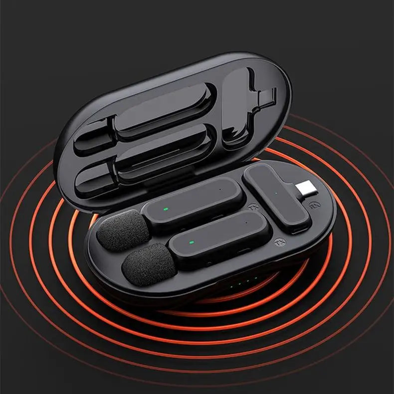 China Factory Wireless Lavalier Microphone Type C Connector for Music Studio Teaching Use Condenser Microphone Noise Cancelling
