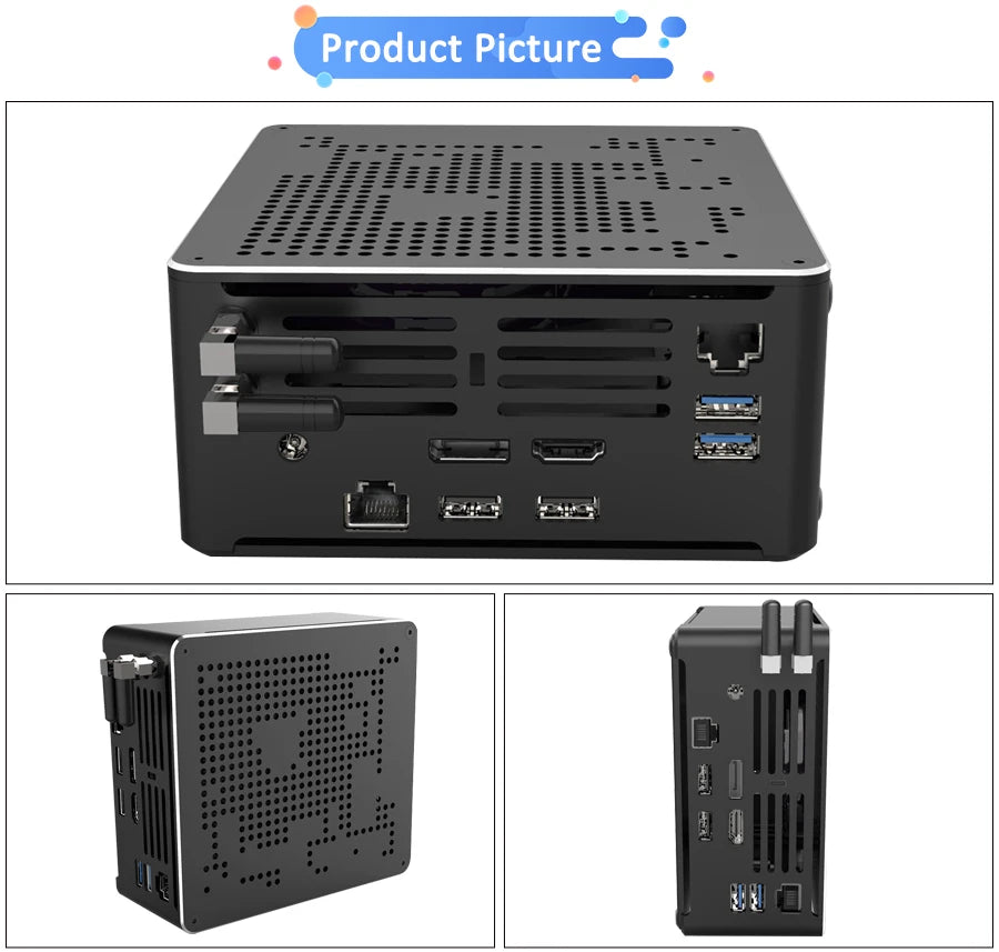 Gaming Desktop Computer Core i9 10980HK Xeon W-10885M E-2276M 2176M Mini Server PC 2*DDR4 2*NVME Dual Lan Office Design Computer
