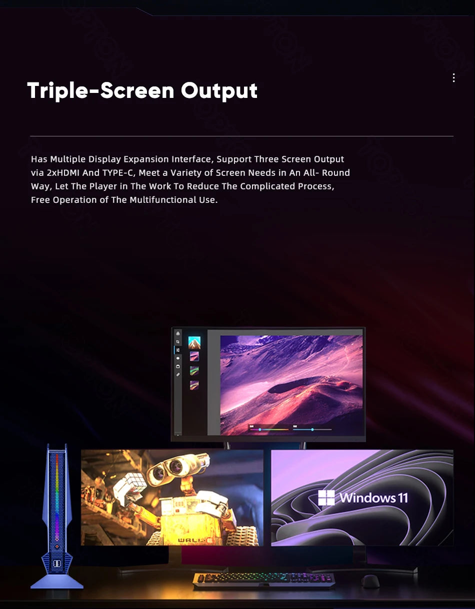 Gaming Pc I9 12900H RTX4060 64GB DDR4 2TB NVME SSD Mini Pc Gamer Pc Game Minipc Mini Desktop Computer