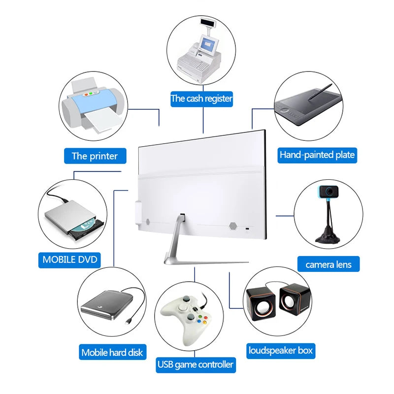 All in One Pc 21.5'' 23.8'' I5 I7 AIO Brand All in One Computer for School Teaching