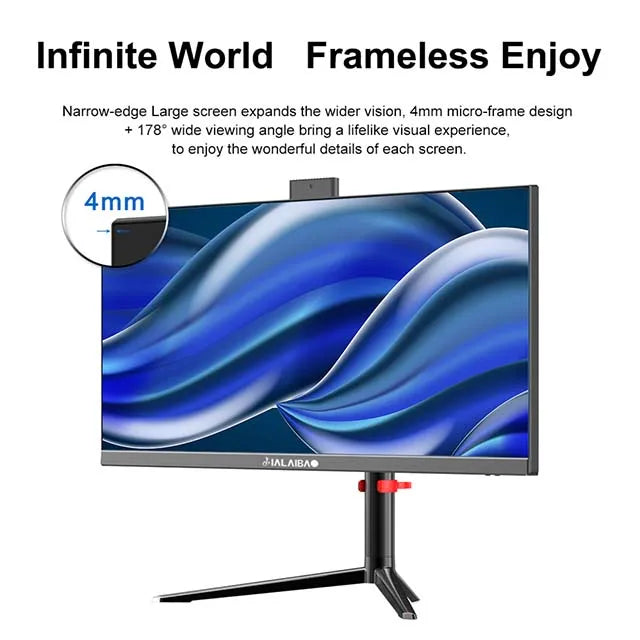 Pc Office 30 Inch 2K Screen Business Office Gaming Computer Desktop All in One PC with Mouse and Keyboard