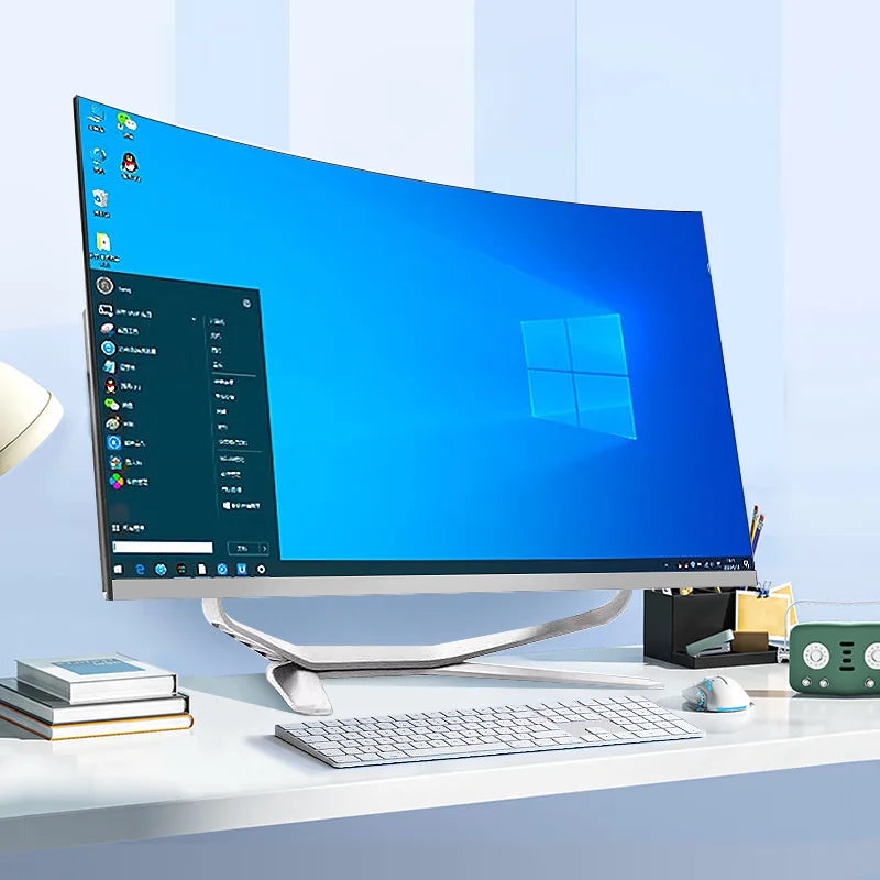 24" Core All-in-One PC Intel I5 5200u Monoblock Computadora 8GB RAM 256GB SSD OEM AIO Computer All in One PC With UPS Battery