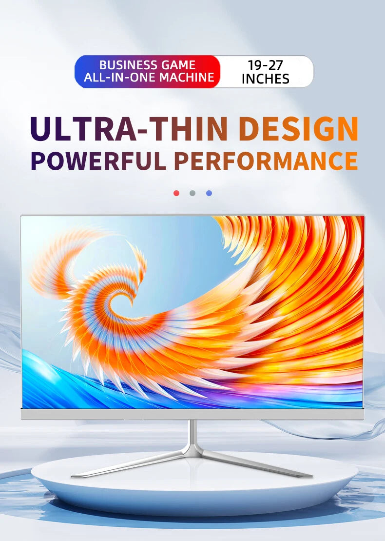 24" Core All-in-One PC Intel I5 5200u Monoblock Computadora 8GB RAM 256GB SSD OEM AIO Computer All in One PC With UPS Battery
