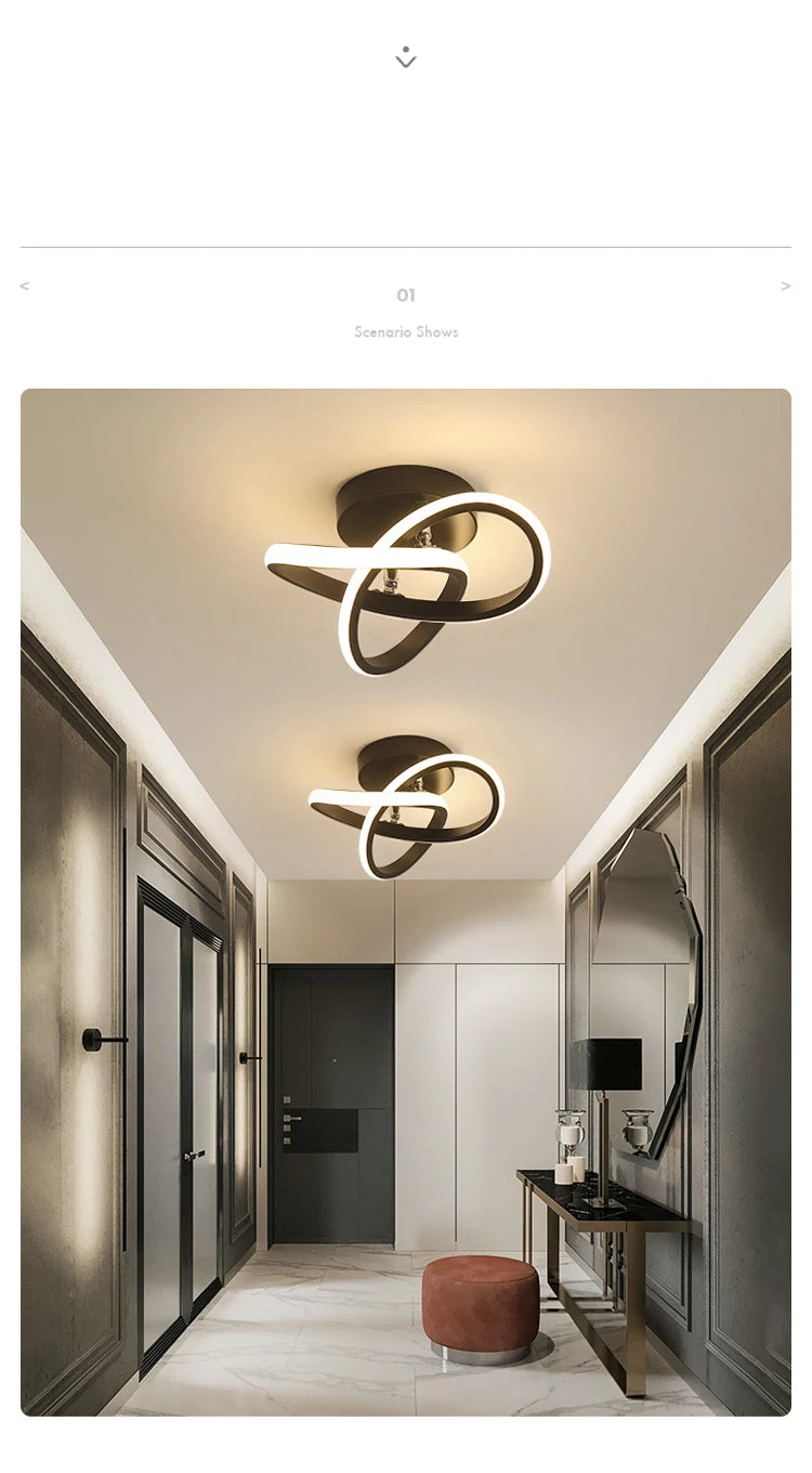 LED Strip Aisle Ceiling Lights Modern Minimalist Living Room Lamps For Balcony Entrance Staircase Home Decor Fixtures Led Luster