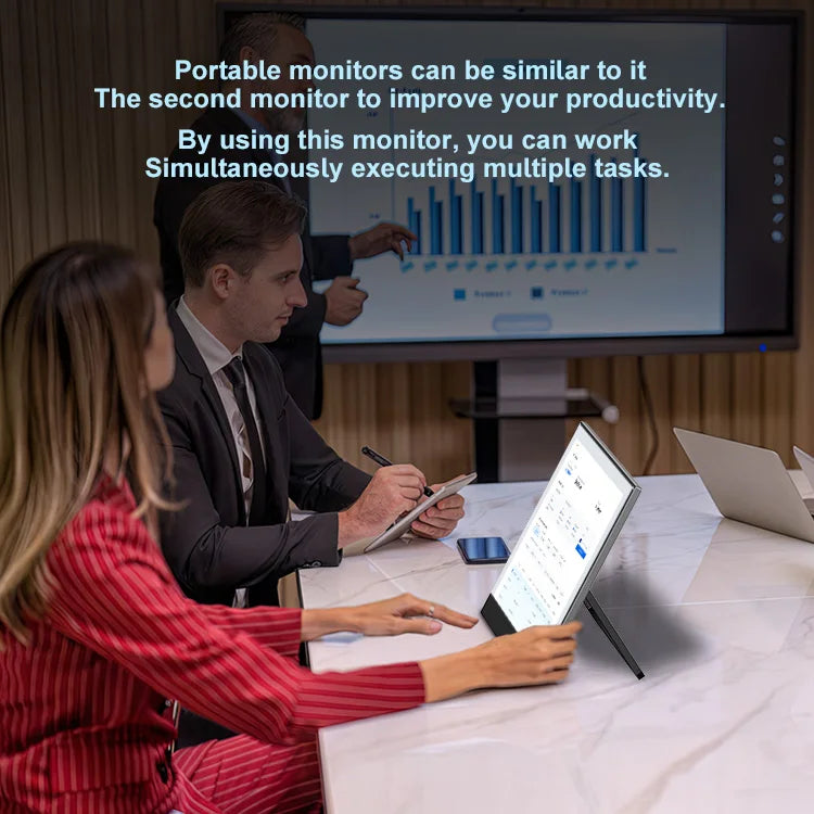 14 '' Portable IPS Monitor 1920x1200 Resolution Screen Touch or Non-Touch Option HD Type-C Mobile Office & Gaming Display