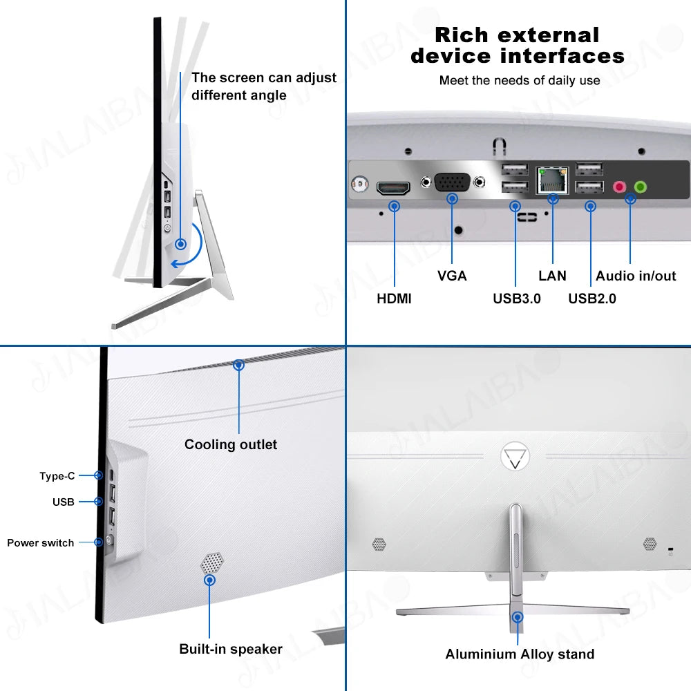 Manufacturer AIO PC 27'' Core I5 I7  Monoblock All-in-one Desktops All in One Pc Desktop Computers