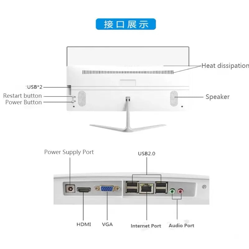 All-in-one Pc 21.5"/23.8'' Core I3 I5 I7 Monoblock All in One Pc Gaming Computers Desktops Gamer AIO PC Gamer