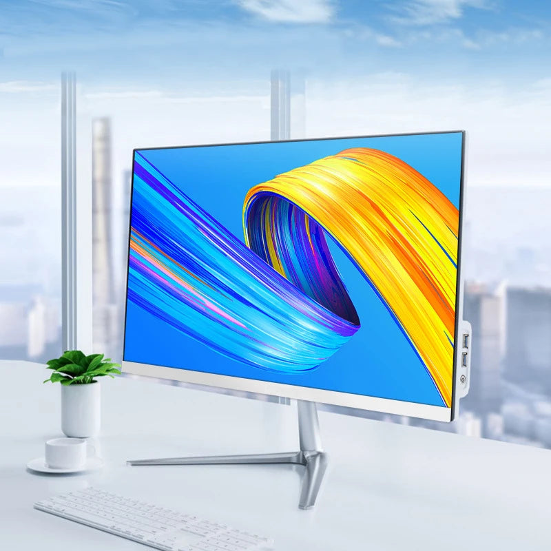 24" Core All-in-One PC Intel I5 5200u Monoblock Computadora 8GB RAM 256GB SSD OEM AIO Computer All in One PC With UPS Battery