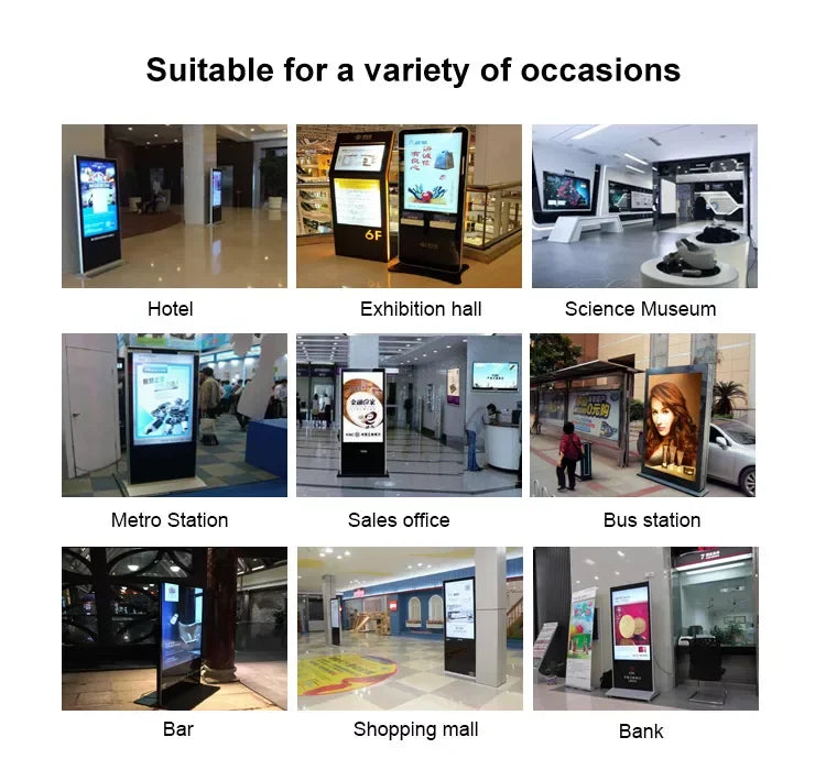 Factory Price 32 55 Inch Touch Screen All-in-One PC Kiosk New Interactive Floor Standing LCD Panel Serial Digital Information