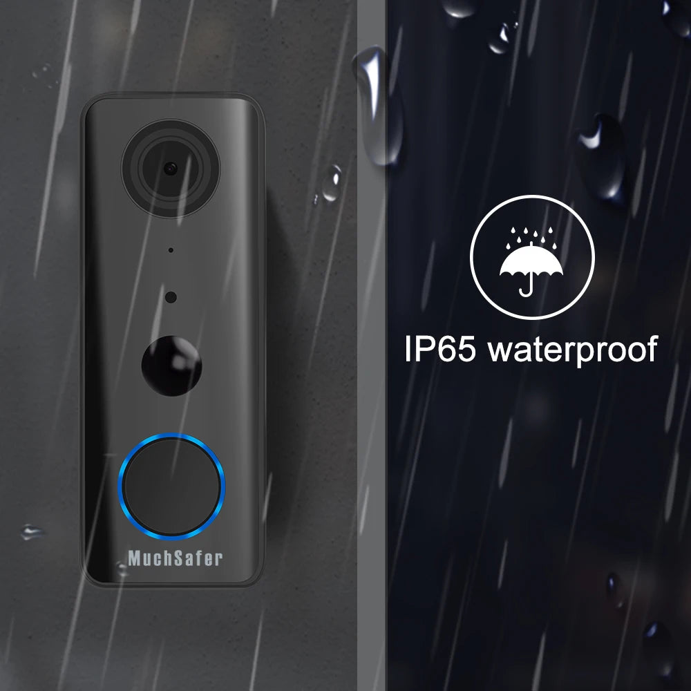 Alexa 1080P Tuya Smart Ring Doorbell Wireless Camera 2MP WiFi Bluetooth Video Battery Doorbell