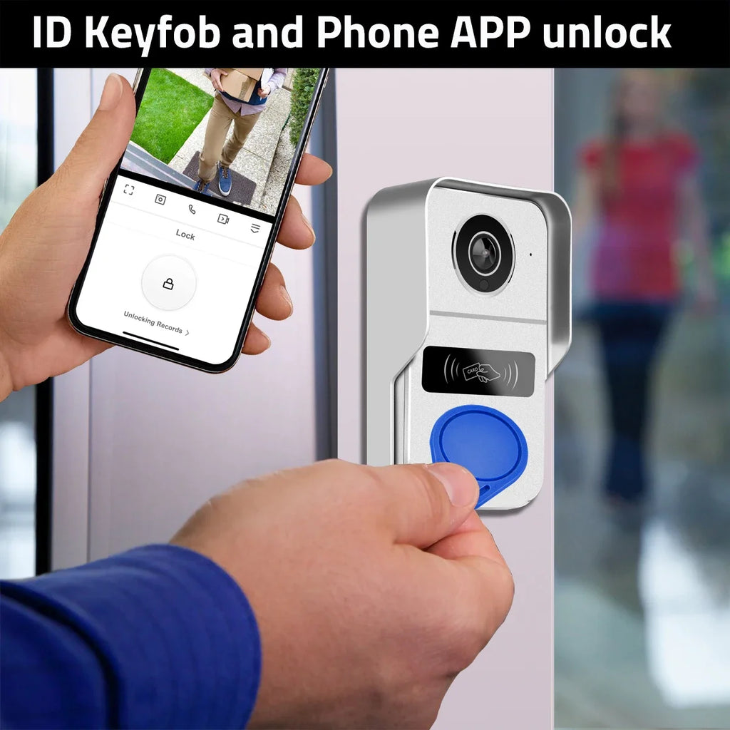 Visual Video Doorbell 2.4G WiFi Tuya Smart Home Outdoor Wireless Intelligent Intercom Night Vision Camera Waterproof Ring Bell