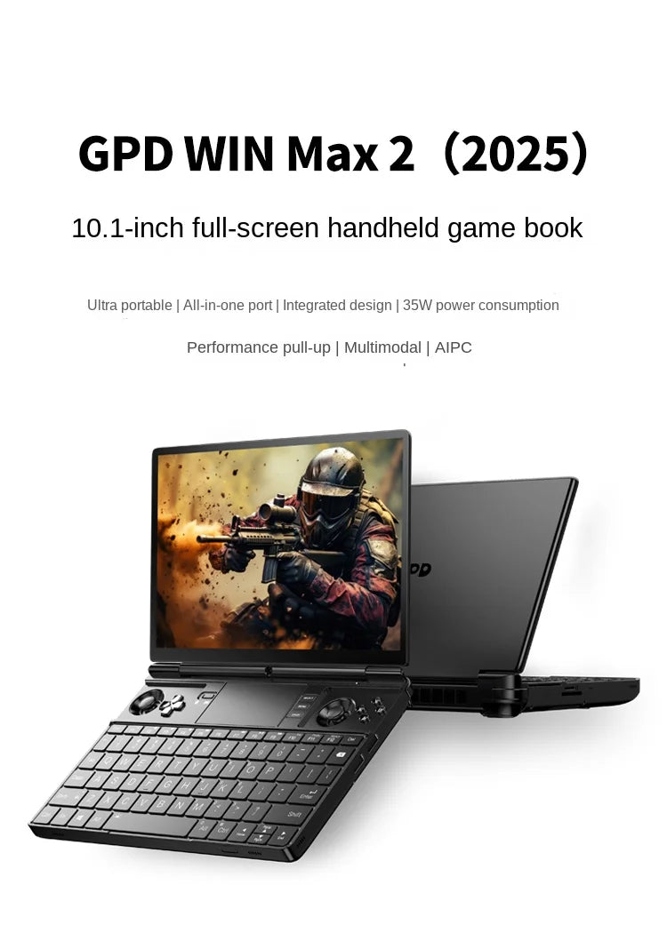 2025 New GPD Winmax2 High-Performance Handheld Mini Portable Computer AMDAI9hx370U Handheld Steam Game Console Mini Laptop