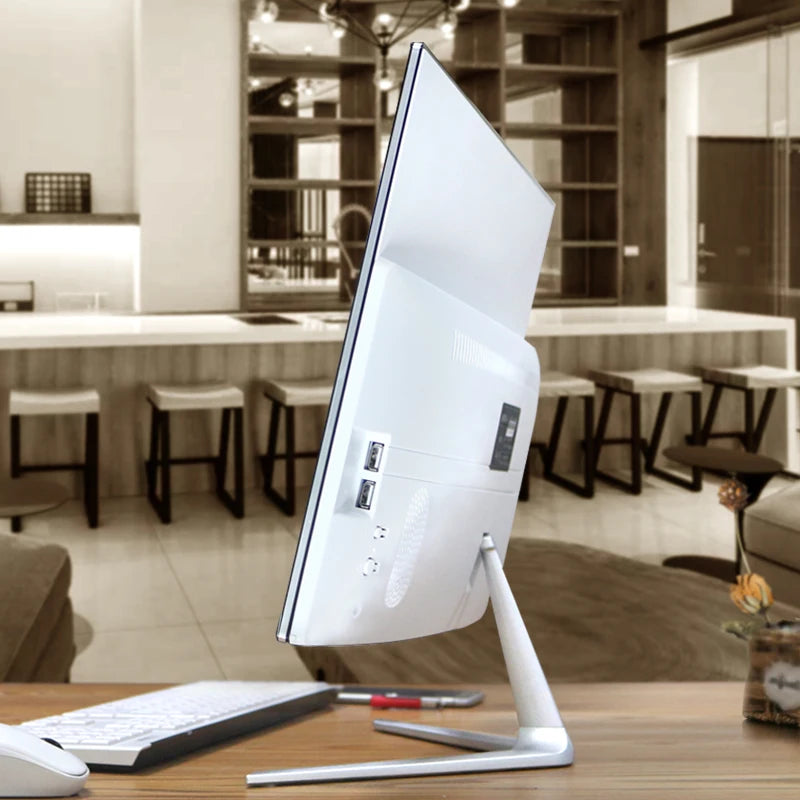 24" Core All-in-One PC Intel I5 5200u Monoblock Computadora 8GB RAM 256GB SSD OEM AIO Computer All in One PC With UPS Battery