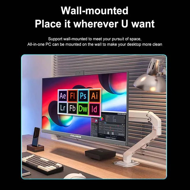 Pc Office 30 Inch 2K Screen Business Office Gaming Computer Desktop All in One PC with Mouse and Keyboard
