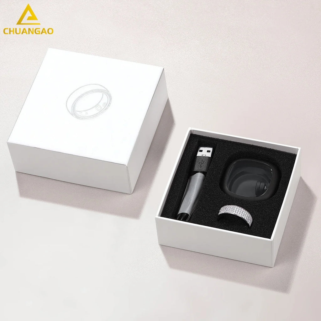 925 Silver Smart Ring Ingeniously Integrating Light Technology & Health Monitoring LGBT Gender Smart Jewelry Bluetooth Set