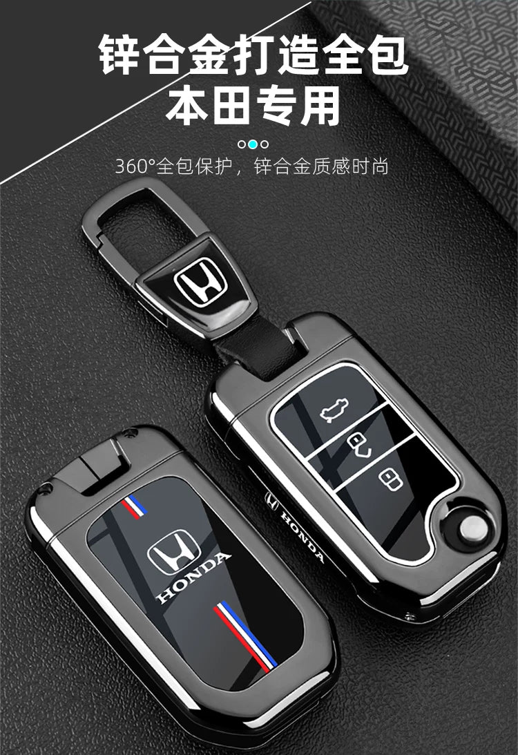 Car Key Fob Pocket Cover Case For Honda Civic CR-V HR-V Accord Jade Crider Odyssey 2015- 2018 Remote Protector Accessories
