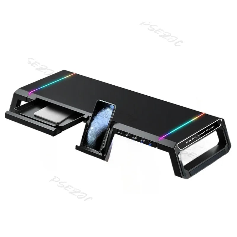 Desktop Multifunctional Computer Monitor Height Increasing Bracket Expansion Interface Desktop Folding Storage Base