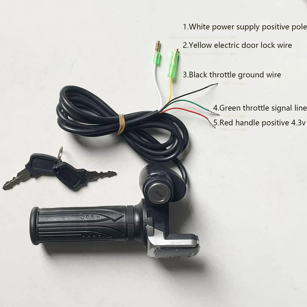 350-1000W 25A 30A 35A Brushless Motor sine wave Controller 36V 48V-64V and Battery display with lock Throttle for E-Scooter Bike