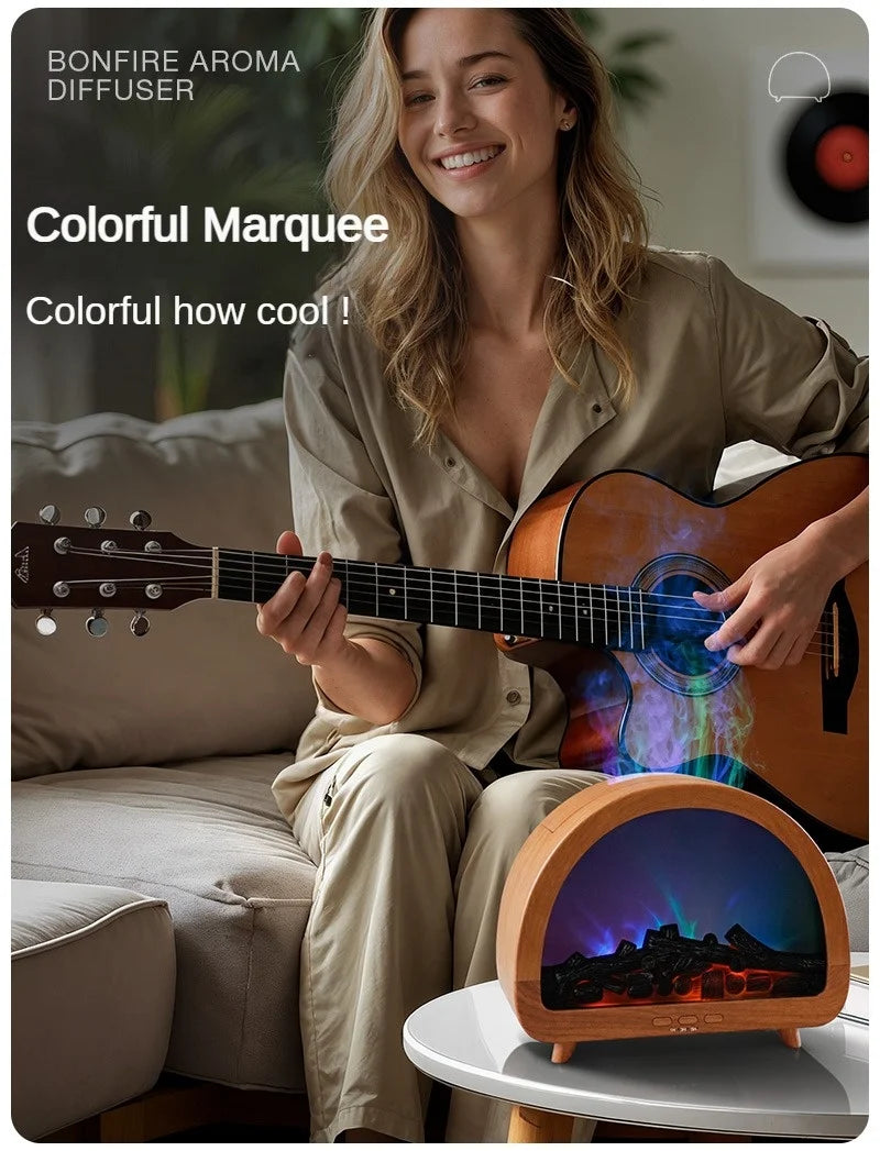 Aroma Essential Oil Diffuser Humidifier 200ML Ultrasonic Cool Mist 12-Color Changing Night Light with Remote for Home Use