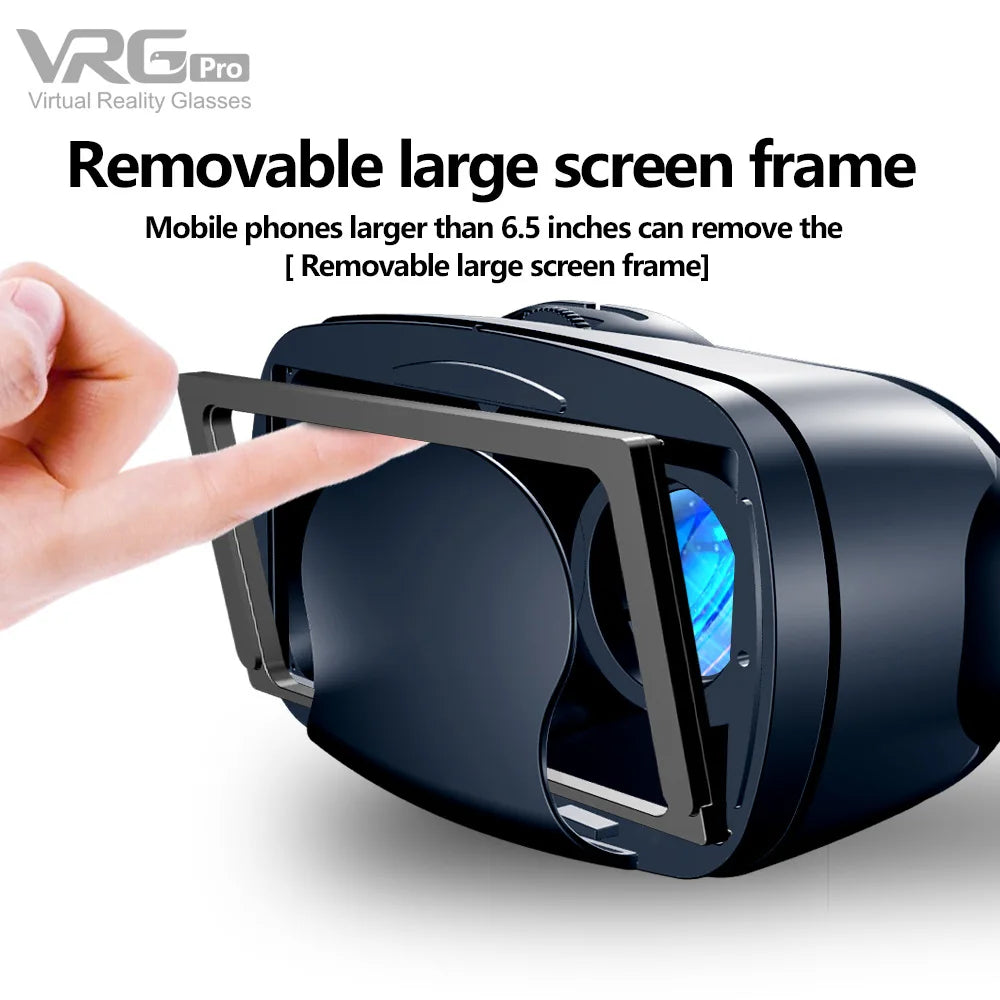 VRG Pro Viar VR Glasses 3D Virtual Reality Headset Helmet Goggles Device Lenses For Smartphone Phone Smart Hedset Gogle Children
