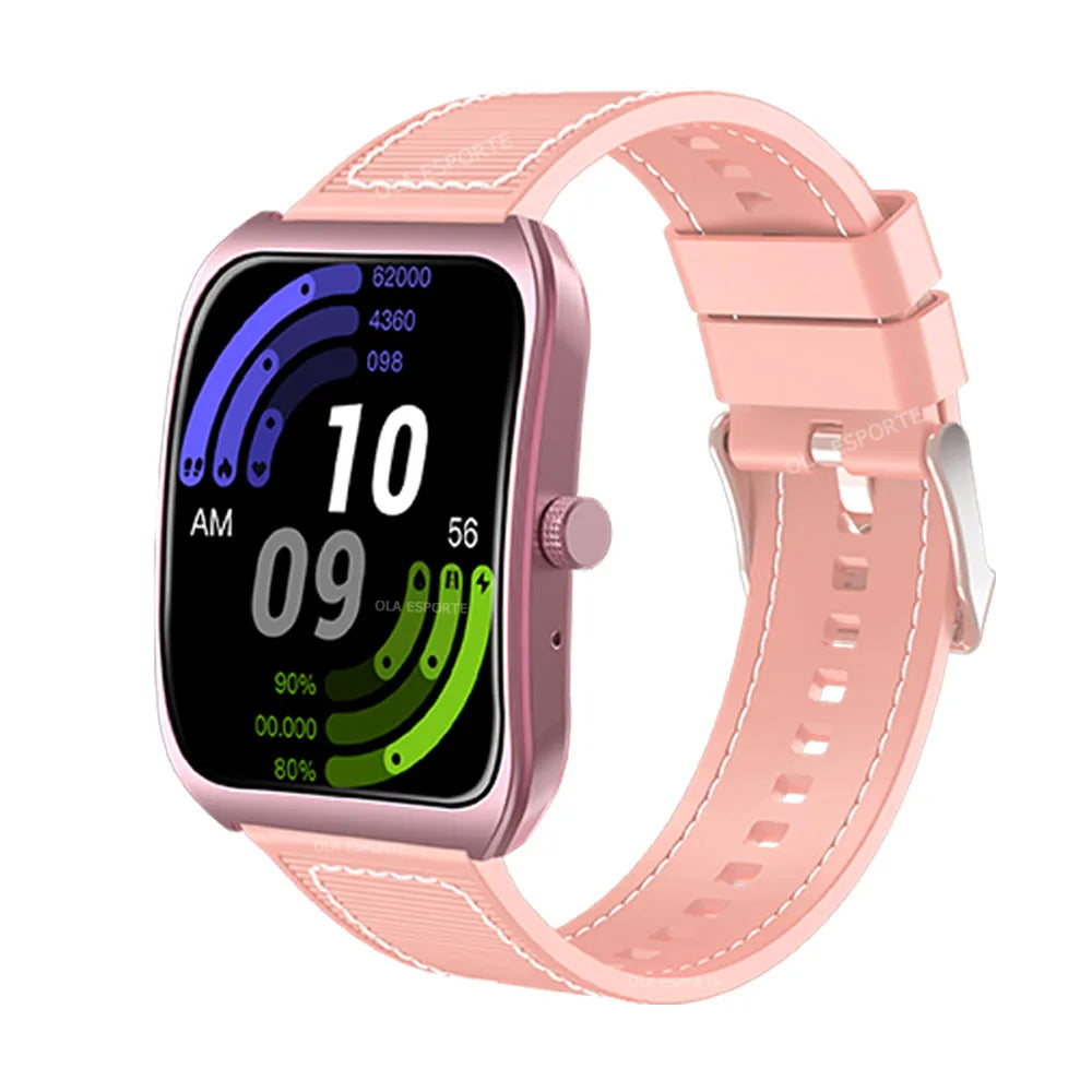 Smart Watch 2.01'' AMOLED Curved Screen IP68 Waterproof Bluetooth Call AI Vioce Assistant Fitness GPS Tracker Smartwatch for Men