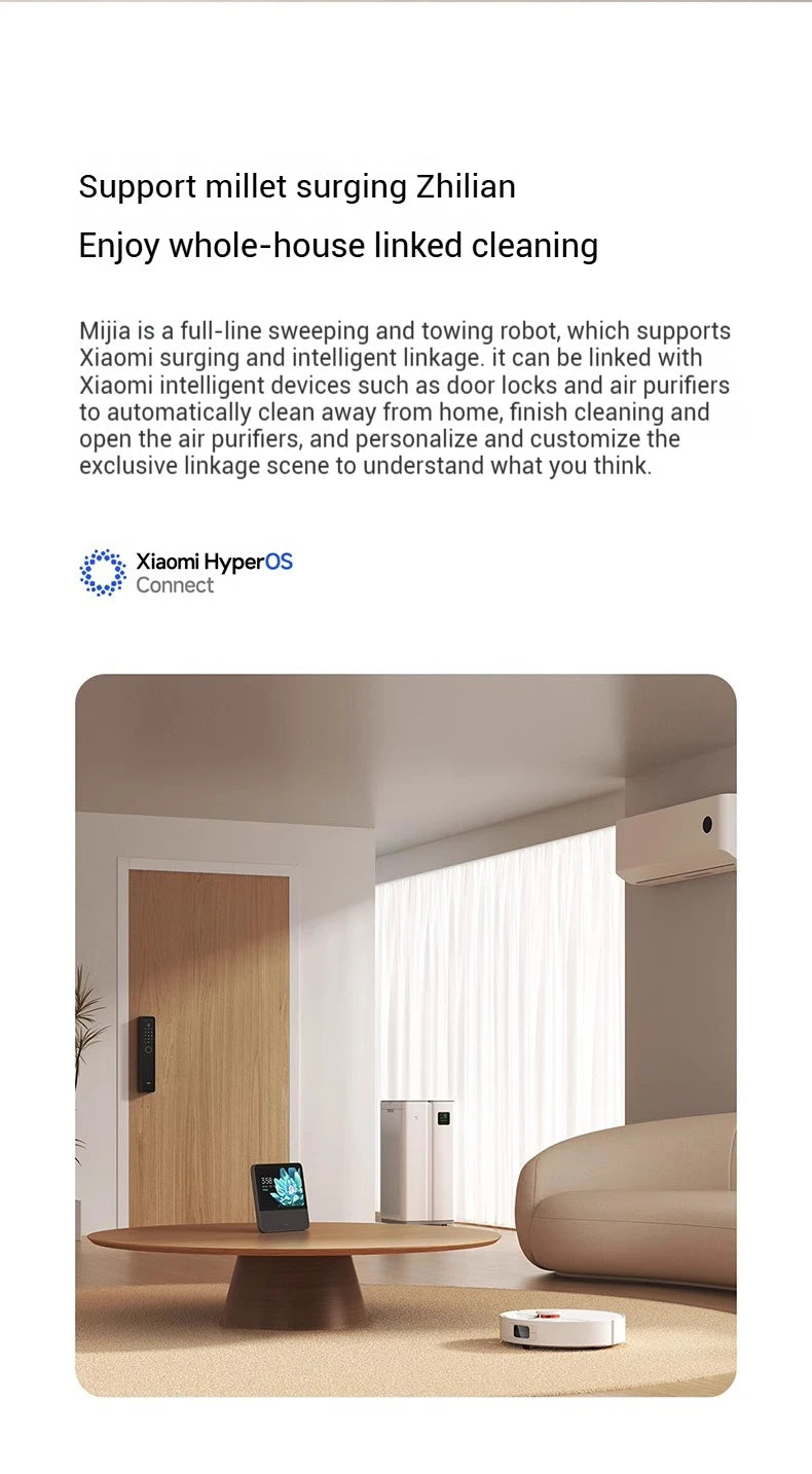 XIAOMI MIJIA Self Robot Vacuum Cleaners H40 Smart Home Sweeping High Speed Rotary Scrubbing 10000PA Cyclone Suction LDS Laser