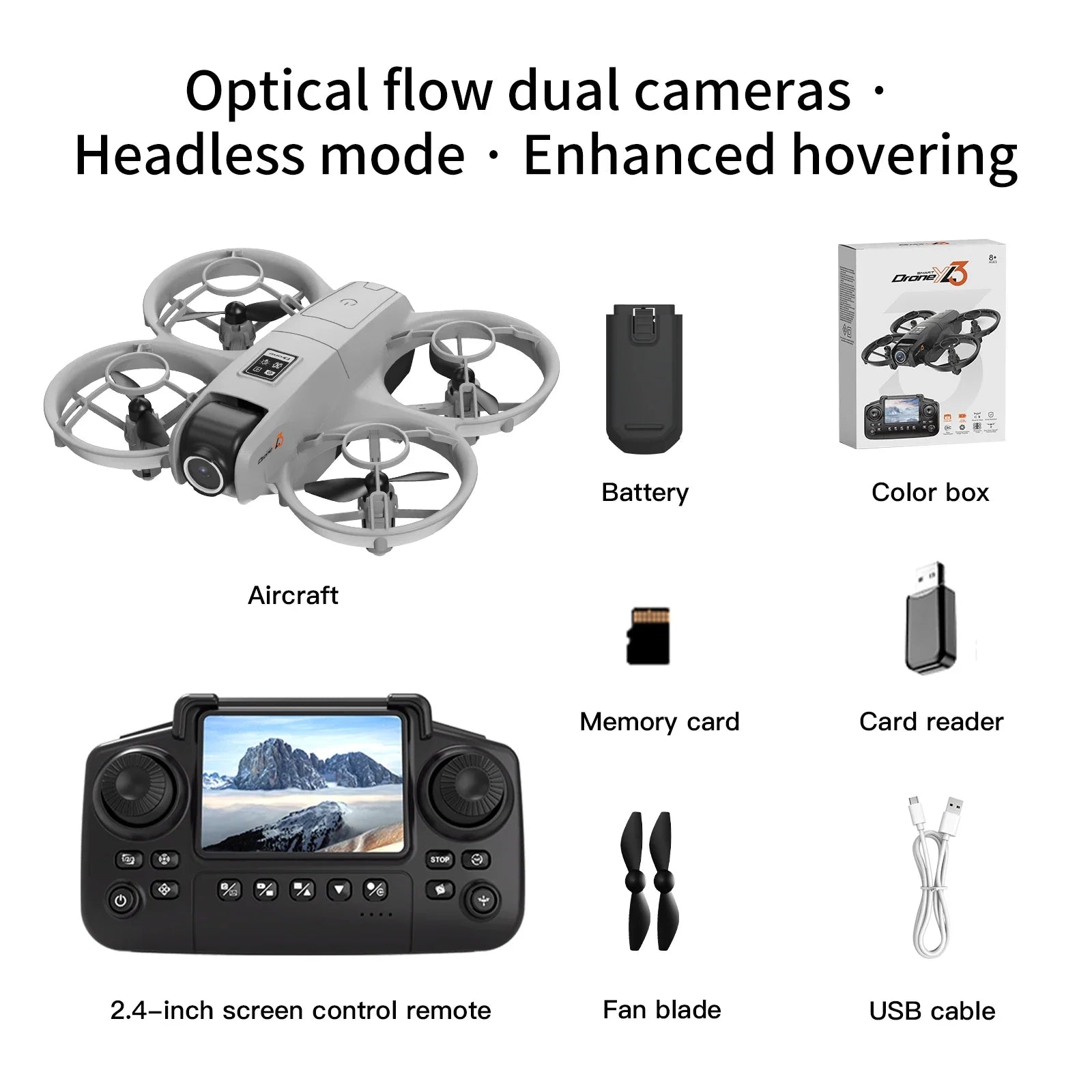 Lenovo Dual Camera Drone YL3 Aerial Photography Aircraft 5G WIFI Brushless Motor Remote Control Optical Flow Hover Aircraft Gift