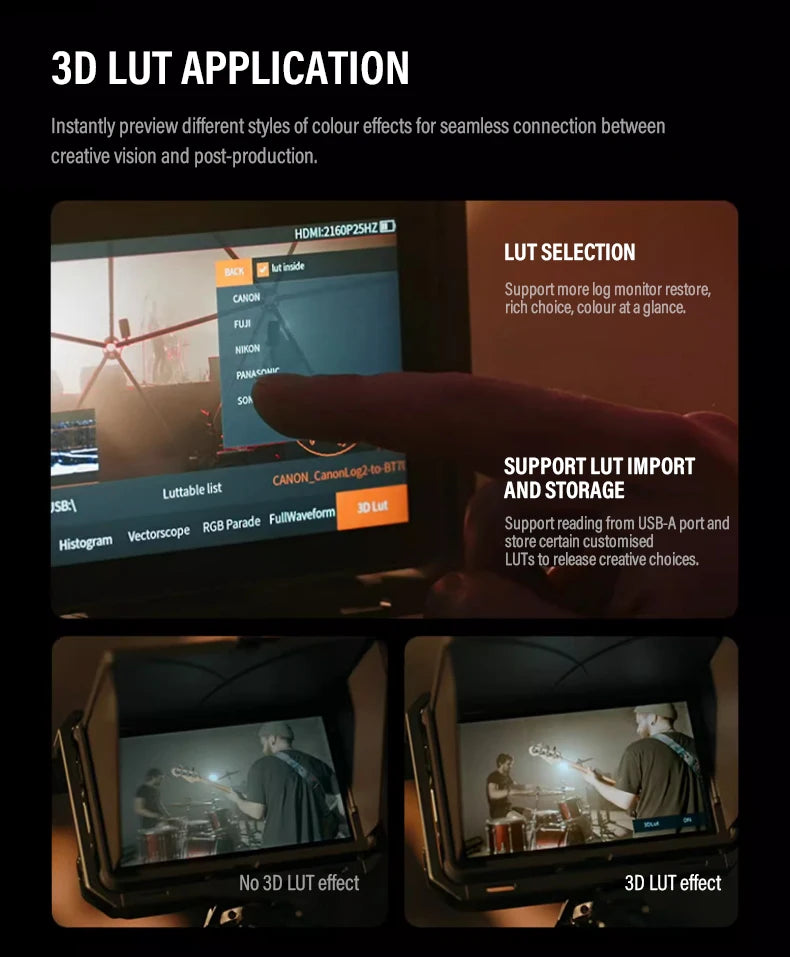 Viltrox DC-X3 DC-X2 4K Monitor Touch Screen Touch Screen Profissional 1080P Photographic HD FHD Portable Camera Monitor