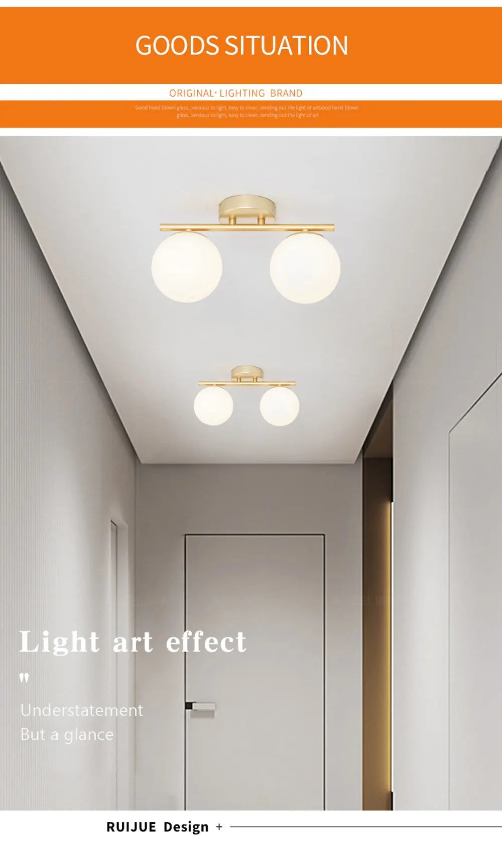 LED G9/E27 Wall Lamp Milky White Glass Ceiling Light Gold and Black Corridor and Passageway Light Minimalist Modern LED Lighting