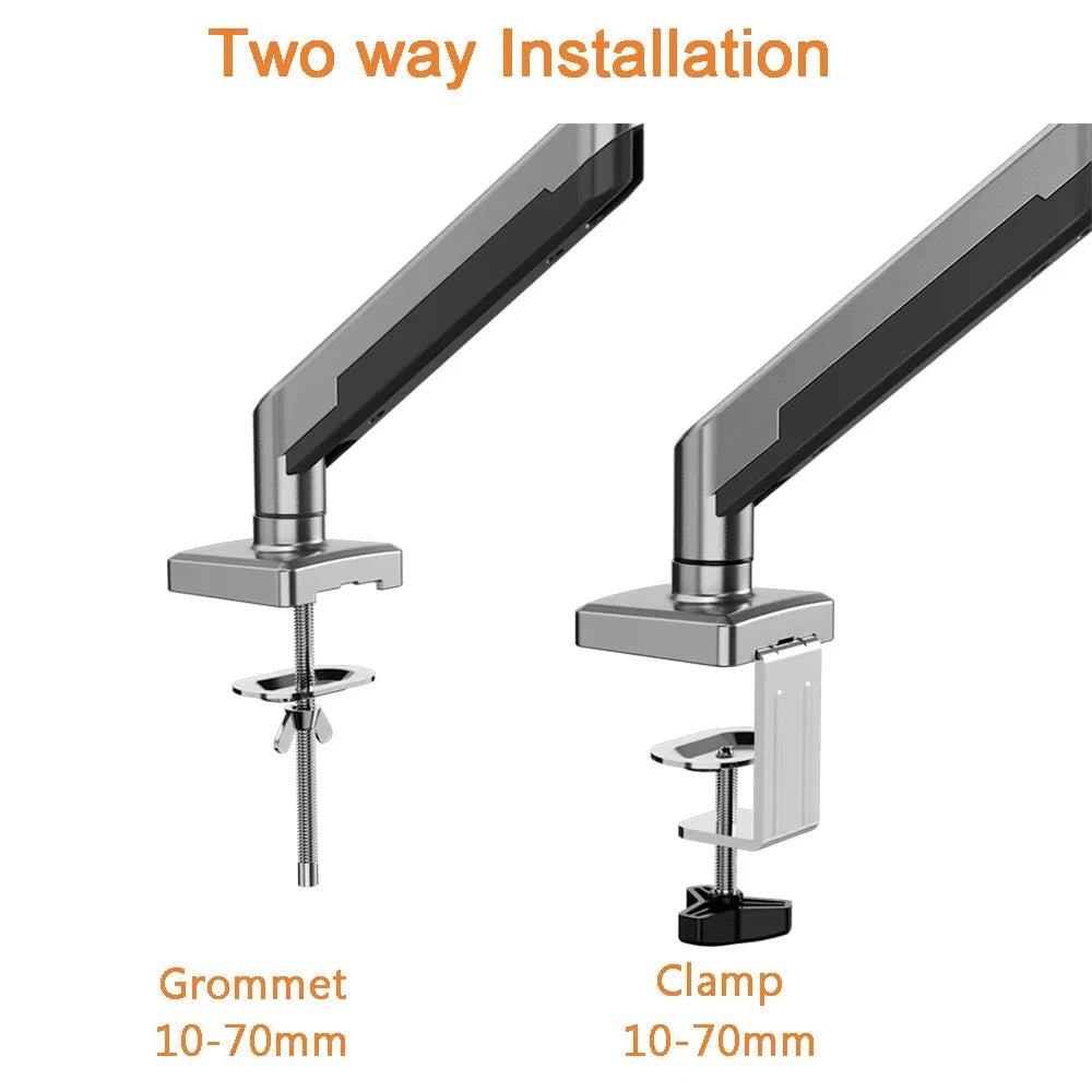 TV Monitor Mount Single PC Monitor Mount Stand Gas Spring Adjustable Arms with VESA 75/100mm, 13-32 Inch Screen Compatibility