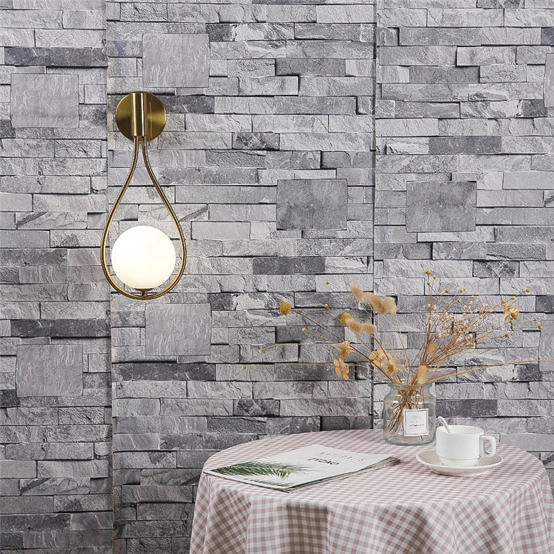 Modern Glass Ball Wall Light Luxury Gold Sconce Living Room Bedroom Bedside Aisle Staircase Nordic Wall Mount Indoor Decor Lamp