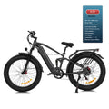 All Terrain 26-Inch Wheel Size Electric Hybrid Bike Steel Frame 1000W E-Bicycle Shimano Lithium Fat Tire Mountain Bike